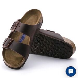 Birkenstock Arizona Brown Leather Two-Strap Sandals